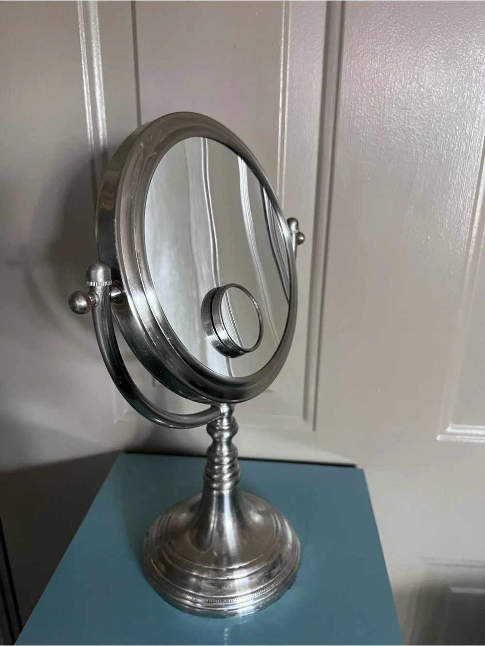 Silver Finish Double-Sided Vanity Mirror - Classic Home Bath